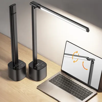 Produktbild von Kabellose LED-Schreibtischlampe mit 5000-mAh-Akku, 500 Lumen, stufenlos dimmbar