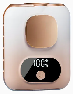 Produktbild von Zimilo Tragbarer 5-in-1 Ventilator mit 6000mAh Akku, 100 Stufen & LED-Display, Mini USB-Ventilator zum Hängen, Tragen, Klemmen oder Aufstellen, Gold