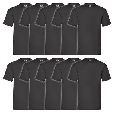 Immagine prodotto di Confezione da 10 magliette Fruit of the Loom Valueweight Colore: nero Taglia: 2XL