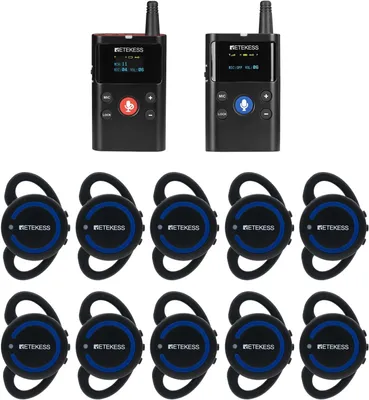 Produktbild von Retekess TT126R Kabelloses 2-Wege-Tourguide-System, 280 m Vollduplex-Kommunikationssystem, Audio-Interpretationssystem, für Konferenzen