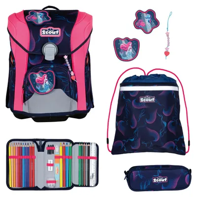 Imagen del producto de Scout mochila escolar Basic Micro Set 4 piezas Mystic Sea rosa