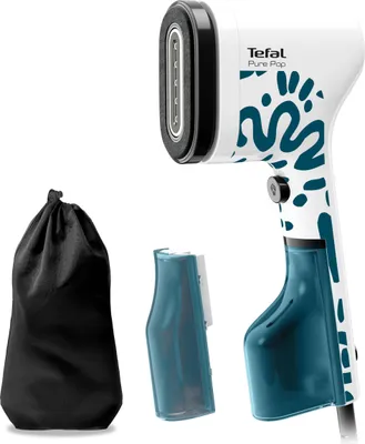 Obrázek produktu pro Tefal Pure POP Home & Travel DT2040E1, Ruční parní čistič, 0,07 l, 0,25 min, Modrá, Bílá, Knoflíky, Ruční spínač