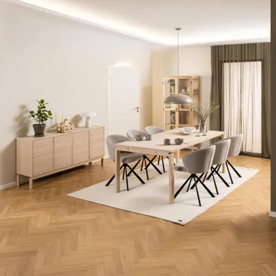 Productafbeelding van Dressoir Klevik Eikenfineer Wit 180cm - Giga Living