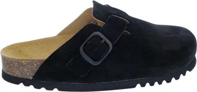 Produktbild von Scholl Fae Clog Black Suede - Velourleder in Schwarz 41