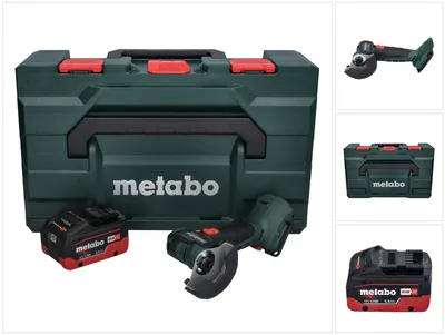 Image de Metabo Meuleuse d'angle sans fil CC 18 LTX Brushless + 1x Batterie 5,5Ah + Coffret de transport MetaLoc - sans chargeur