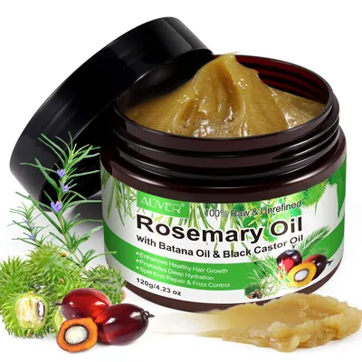 Produktbild von 3-in-1 Haaröl Rosmarin Batana Rizinus – vegan – für kräftiges Haar – kaltgepresst
