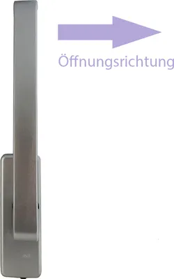 GU Schiebetür Drehgriff K 12920 00 L 1, Silber EV1, DIN Links, 87,21