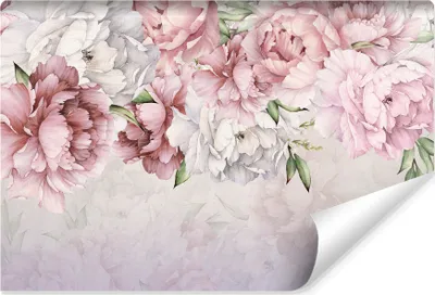 Produktbild von Muralo netkaná fototapeta BLUMEN pivonky listy príroda pre obývaciu izbu š. 405cm x v. 270cm