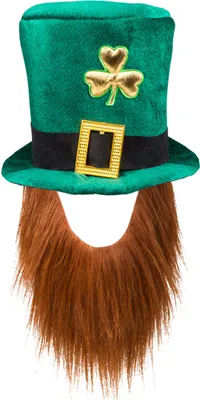 Produktbild von Hut Leprechaun mit Bart – St. Patrick’s Day Kostümaccessoire