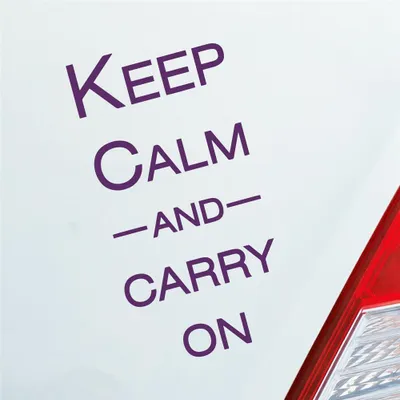Produktbild von Auto Aufkleber Keep calm and carry on Tuning 15x7,5 cm Lila Sticker Heckscheibenaufkleber