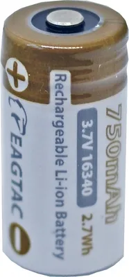 Produktbild von EagTac - 16340 / CR123 / RCR123 - 3,7 Volt 750mAh Li-Ion mit PCB