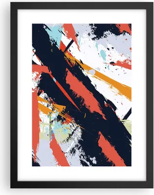 Produktbild von Gerahmtes Poster - Schwarzer Rahmen - Abstraktion Graffiti Modern - 30x40 cm - Wand Bild - Wanddeko - Wandbilder - Wandposter - Bilderrahmen - Bilder - Kunstdruck - Wandbild - P2BPA30x40-4257