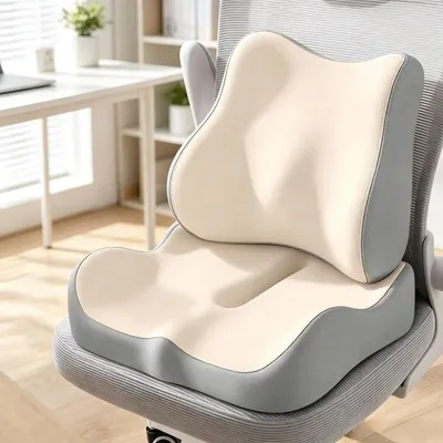 Produktbild von STUNQ® Orthopedisches Sitzkissen aus Memory-Schaum, ergonomisches Antirutsch-Kissen zur Linderung von Steißbein- und Ischiasschmerzen,