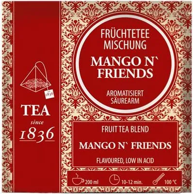 Produktbild von Früchteteemischung Mango ´n Friends aromatisiert 50 Pyramidenbeutel im Sachet à 4 g