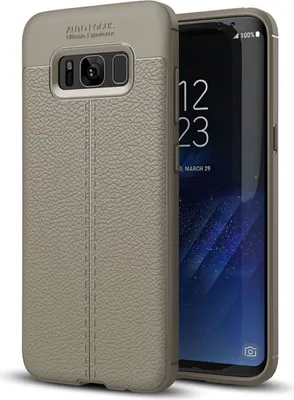 Produktbild von Handy Hülle Schutz Case für Samsung Galaxy S8+ Cover Rahmen Etui Grau