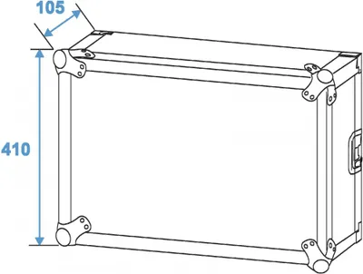 Immagine prodotto di Rack per amplificatori ROADINGER PR-2, 8U, profondità 47 cm