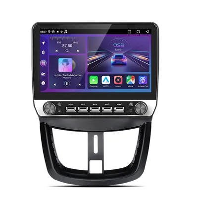 Image de 10.1" Android13 4+64GB Car Radio 8Kern Carplay Für Peugeot 207 2006-2015 GPS Navi DAB+ 4G WIFI BT BT SWC
