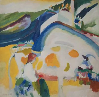 Produktbild von Legendarte - Kunstdruck auf Leinwand - Die Kuh Wassily Kandinsky - Wanddeko, Canvas cm. 50x50