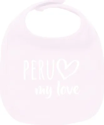 Produktbild von Huuraa Unisex Babylatz Peru my love Geschenk Babypink  Baumwolle Peru Mitbringsel