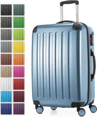 Produktbild von HAUPTSTADTKOFFER Alex - Hartschalen-Koffer erweiterbar mit 4 Rollen Check-In Trolley Reisekoffer mit Dehnfalte Check-In Gepäck 158cm Hardcase Luggage 65 cm, 74 Liter,Pool blau