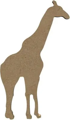 Zdjęcie produktu dla Żyrafa wykonana z drewna MDF do dekoracji - 18 x 10 cm