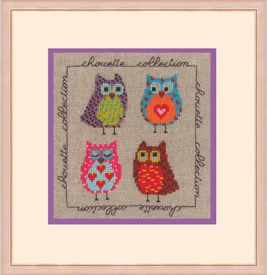Obrázek produktu pro Sada křížkového stehu Le Bonheur des Dames "Miniature Owl Collection",