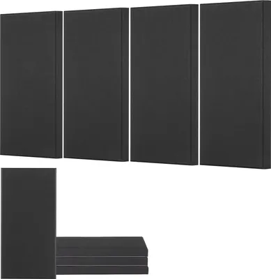 Obrázek produktu pro VEVOR akustické panely, 4 kusy, 600x300x50 mm, sklolaminát, zvukově pohltivé panely, samolepicí, akustické stěnové panely, pro studia, kanceláře, domácí kina, konferenční místnosti, černá barva