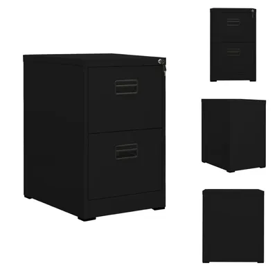 Immagine prodotto di vidaXL Armadio per archiviazione nero 46x62x72,5 cm in acciaio - Armadi per archiviazione