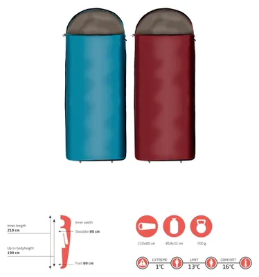 Produktbild von GRAND CANYON KAYENTA 190 / leichter Deckenschlafsack für den Sommer/ Limit +13° / Ultraleicht und kompakt/ nur 700g / für Camping/ Trekking/ Outdoor/ Festival/ Wanderungen