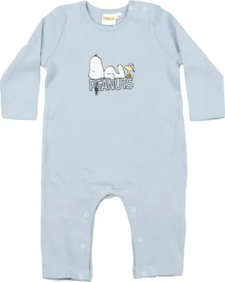 Produktbild von The Peanuts Snoopy Baby Strampler für Jungen - Overall Einteiler Schlafstrampler Langarm Blau 74-80