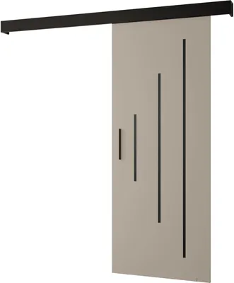 Produktbild von MEBLE KRYSPOL Salwador Y Schiebetür, 70x204 cm, Kaschmir, Schwarz , Schwarz