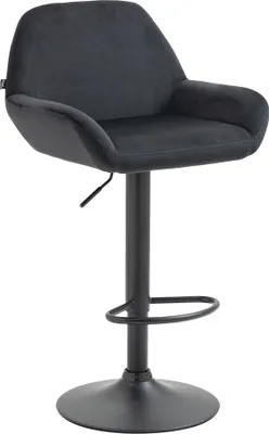 Produktbild von Barhocker HLO-CP8 Samt schwarz  schwarz