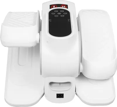 Obrázek produktu pro Mini rotoped pro domácí cvičení – fitness kolo pod stůl – 12 úrovní, dálkové ovládání – LCD displej, automatický/manuální režim – 30minutový časovač, pro rehabilitaci nohou/rukou – bílá barva