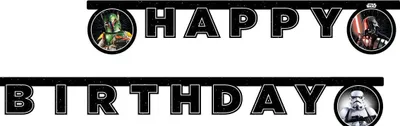 Produktbild von Bannergirlande Star Wars Happy Birthday 200cm