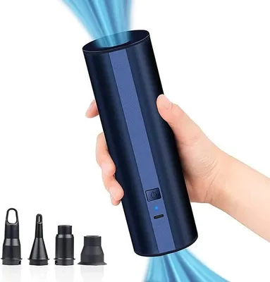 Produktbild von Elektrische Luftpumpe mit 2×2000mAh Wiederaufladbarem Akku für Pool, Schlauchboot & Luftmatratze - Schnellfüll Inflator mit 4 Düsen