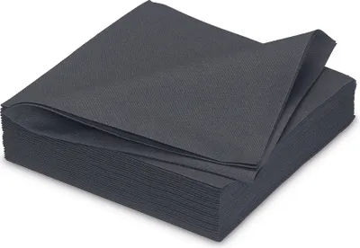 Produktbild von Servietten stoffähnlich 40x40cm 25 Stück Schwarz