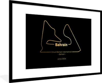 Produktbild von MuchoWow® Gerahmtes Poster Bahrain - Formel 1 - Rennstrecke 90x60 cm - Poster mit Schwarzem Bilderrahmen Wandposter Rahmen Foto Bilder - Wanddekoration - Fotos