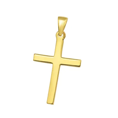 Produktbild von Kreuz Anhänger 925 Silber vergoldet