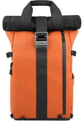 Immagine prodotto di Zaino impermeabile per fotocamere DSLR, SLR e mirrorless, con scomparto per laptop e supporto per treppiede, colore arancione