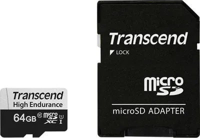 Produktbild von Transcend microSDXC 350V 64GB Class 10 UHS-I U1