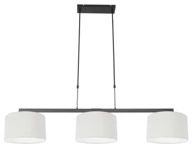 Produktbild von Hängeleuchte, 3-Flammig, schwarz, weiß, L 120 cm