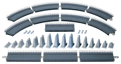Produktbild von FALLER Auf- und Abfahrt Modellbausatz 123 Teile H0 Zubehör R=360 mm