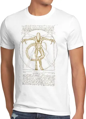 Produktbild von style3 Vitruvianischer Xenomorph Herren T-Shirt ripley kino alien