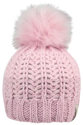 Productafbeelding van Gebreide muts van Sterntaler met kleurverloop, een kunstbont pompon en een voering van katoenfleece