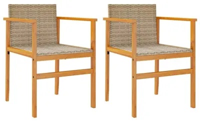 Immagine prodotto di Set di 2 sedie da giardino beige con cuscini