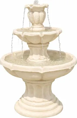 Zdjęcie produktu dla Casa Padrino Barokowa fontanna w kolorze piaskowym Ø 65 x wys. 100 cm – dekoracja ogrodowa