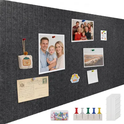 Image de Tableau en feutre adhésif de 120 x 90 cm pour photos et notes
