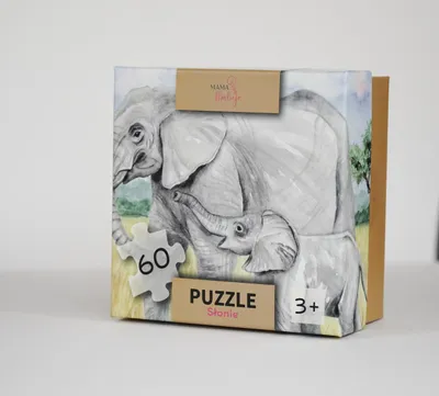 Obrázek produktu pro Puzzle Słonie 60 elementów dla dzieci