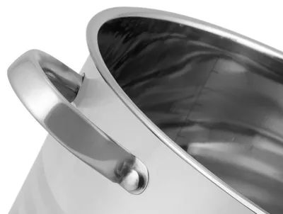 Zdjęcie produktu dla GARNEK Stalowy GASTRONOMICZNY DUŻY Z Pokrywką 14,9L 32cm INDUKCJA Gaz 3021