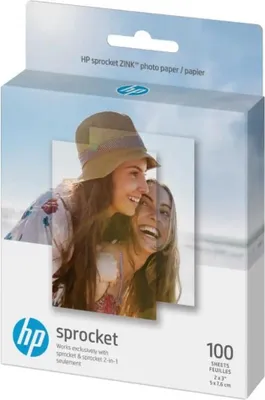 Produktbild von Hp Zink 2x3 Fotopapier 100 Einheiten Durchsichtig  Durchsichtig One Size